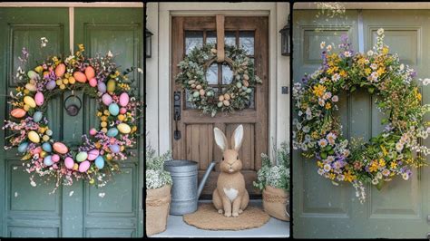 Ukážka rôznych vencov na dvere, prispôsobených ročným obdobiam.