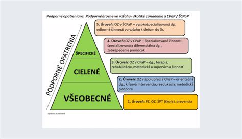 Ilustračná schéma štruktúry podporných opatrení v školskom systéme