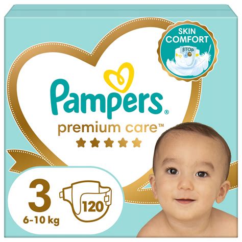 Ilustračná fotografia rôznych veľkostí plienok Pampers Premium Care