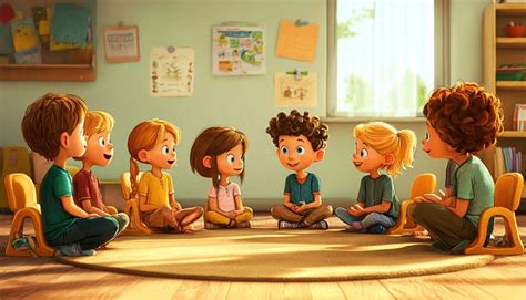 Ilustrácia skupinky tínedžerov, ktorí sa spoločne bavia a rozprávajú