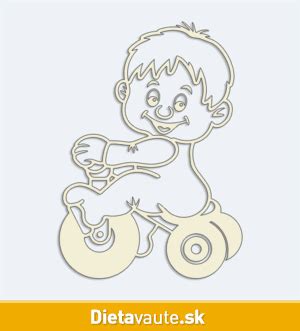 Dieťa jazdiace na trojkolke po asfaltovej ceste