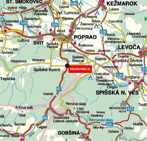 Mapa okolia Gaštanovej ulice v Piešťanoch s vyznačenými priľahlými ulicami