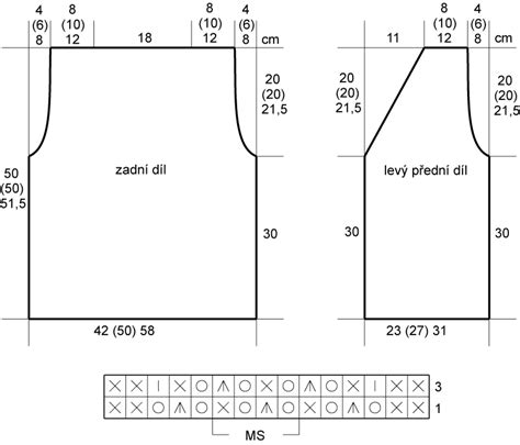 Detail háčkovania úvodnej retiazky a prvého radu pre detskú vestu
