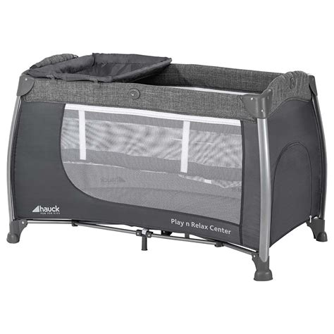 Ilustračná fotografia cestovnej postieľky Hauck Play N Relax Center v šedej farbe