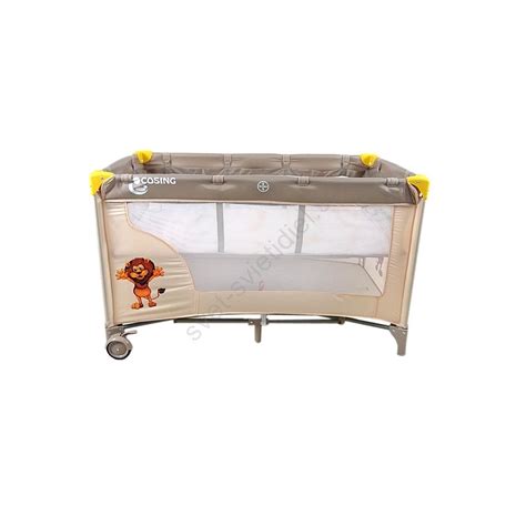 detail cestovnej postieľky s polohovateľným dnom