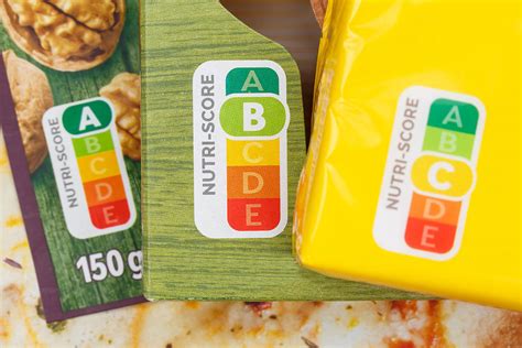 infografika s farebnou škálou Nutri-Score od A (tmavozelená) po E (červená)